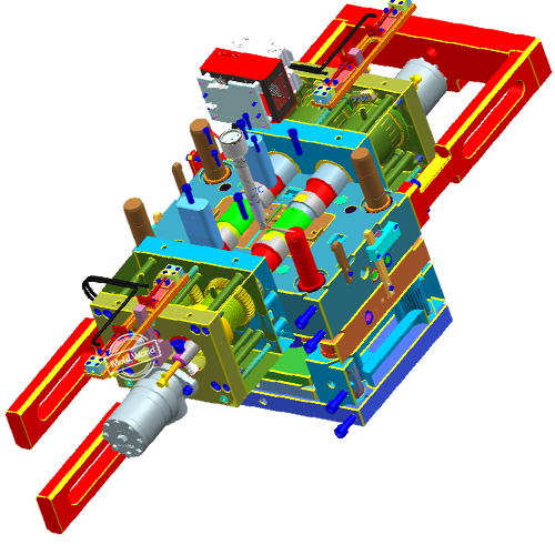 Rotating core thread mold