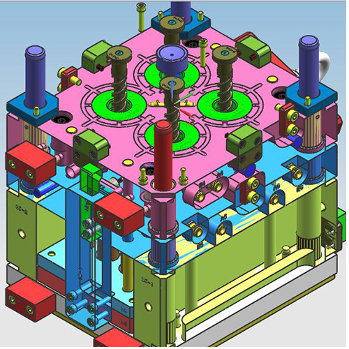 Spiral cooling insert mold method